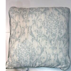 Vintage Square Decorative Throw Pillow Damask‎ Pattern Green White Accent Pillow